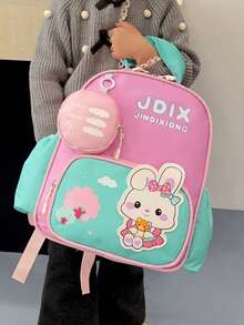 Unisex New Rabbit Backpack, Lightweight And Comfortable, Suitable For Casual Travel And School Use - Green - View 5