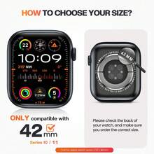 2合1防水隱私保護殼，適用於Apple Watch 40/41/42/44/45/46/49mm，強化玻璃螢幕保護貼，適用於iiwatch Ultra/SE/11/10/9/8/7/6/5 - 黑色 - 查看 8