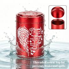2.75 Inch Small Aluminum Alloy Mini Cremation Urn Memorial Ashes Urn - 6 Colors, Angel Wings - Decorative Urns - Multicolor - View 4
