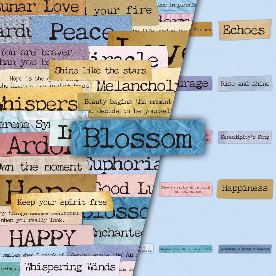 50pcs Healing Vintage English Small Notes Korean Style Minimalist Fresh Collage Graffiti Decorative Stickers For Phone And Desk Lamp - Vintage English Notes - 1916X - View 1
