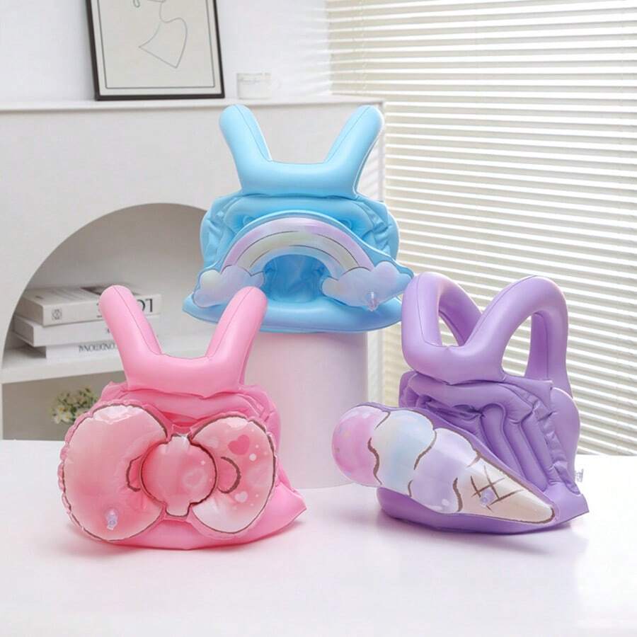 1pc Colorful Cartoon Print Life Jacket, Highly Attractive Baby Water Floating Vest, Back To School, First Day Of School - Multicolor - View 1