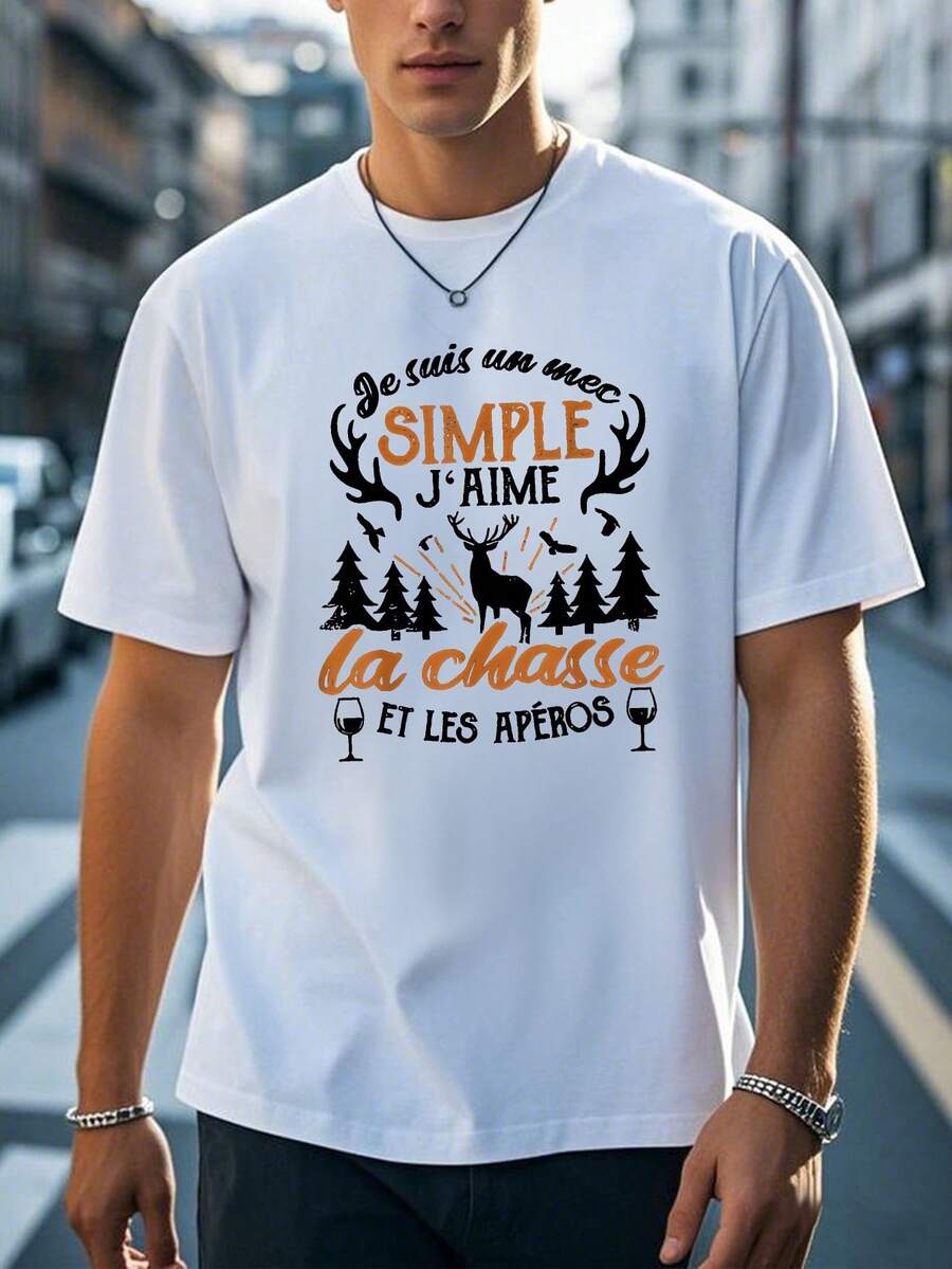 T-Shirts Hommes - Blanc - Voir 1