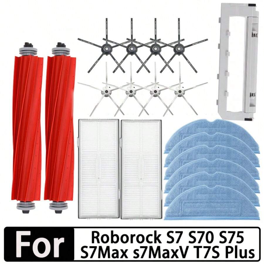 S7 S70 S7 Plus T7S T7S Plus 掃地機器人替換配件,主刷、HEPA 濾網、拖布、1.8L 大容量集塵袋 - 查看 1
