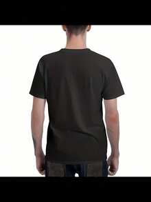 Maglietta grafica vintage da uomo e donna - T-shirt in cotone morbido e traspirante con girocollo - Nera con testo rosa - Vestibilità regolare, camicia casual per uso quotidiano - Lavabile in lavatrice - nero - Visualizzare 4