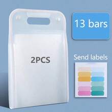 Carpeta plegable portátil A4 con 13 bolsillos, organizador de documentos vertical transparente con asa, adecuado para almacenamiento de archivos/papeles escolares y de oficina - Multicolor - Ver 20