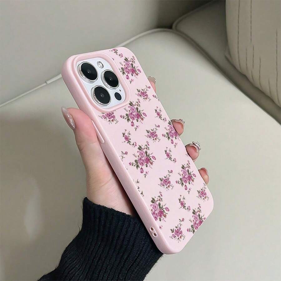 Funda para Teléfono - Una Funda de TPU con un Patrón Floral Rosa que Ofrece Protección Total y Recortes Precisos, Adecuada para iPhone 6 hasta 16 Pro/Pro Max/Plus. - Multicolor - Ver 1
