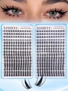 384pcs Cartoon Style Individual Eyelash Extension Kit, 12-18mm C Curl, Anime Style Thin Spiky Cluster Lashes, Includes Adhesive, Sealer And Remover, DIY Eyelash Extension Kit For Beginners, Cartoon Style False Eyelash Set, Spiky False Eyelash Extension Kit, Anime Style Individual False Eyelashes, Voluminous And Curly Effect, DIY Home Eyelash Set, Cluster False Eyelash Set, Includes Adhesive, Waterproof Glue And Tweezers - Multicolor - View 11