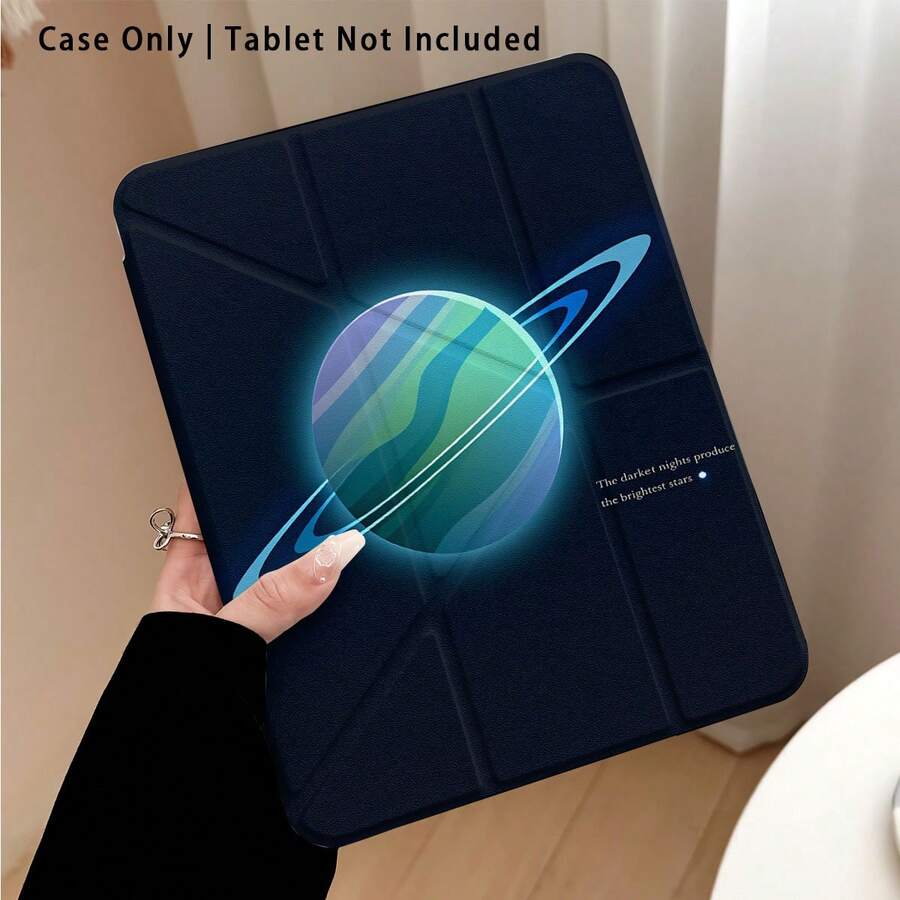 行星圖案 1件平板保護殼附支架,相容 Honor 8/9/10/X8/X8A/X9/X8Pro/X9Pro/MatePad SE 11吋/MatePad 11吋/11.5吋/MatePad Pro/Apple 10代/11代 2025 (A16) - 款式8 - 查看 1