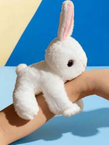 Cute Rabbit Plush Doll - Soft Stuffed Animal Doll With Pink Ears, Vivid Eyes And Fluffy Fur, Ideal As Birthday, Christmas, Easter, Halloween Gift For Girls And Women, Party Favors, Adorable And Fun Design - Multicolor - View 2