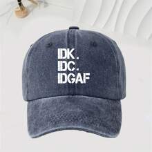 1pc IDK Fashion Embroidered Baseball Cap, Sun Protection & Breathable, Versatile Style, Unisex, Suitable For Travel, Outdoor Sports, Holiday Gift - IDK - View 4