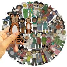 SCXXBSW 50pcs Cool Anime Character Stickers, Stylish Cartoon Decorative Stickers, Classic Gift Decorations, Value Packs Of Cute Cartoon Stickers, Waterproof And Durable, Suitable For Phone Cases And Laptops. - Multicolor - View 4