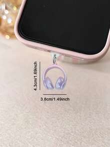 Ins Style Gradient Earphone & Phone Dust Plug, Sweet & Cool Phone Charging Port Decorative Accessory, Niche Anti-Lost Universal Hanging Charm - Multicolor - View 9