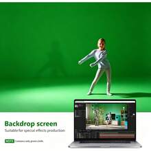 FCV 5 X 6.5ft / 1.5 X 2.0m PRO Photography Studio Foldable Backdrop, Suitable For Photography, Video And TV (Background Only) - Green - Green - View 7