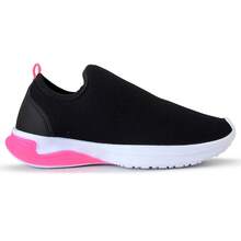 Women's Comfortable Black Slip-On Sneakers With Pink Sole - Casual Fashion  2026 - 白色+粉紅色 - 查看 5