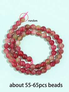 6 8 10mm Natural Stone Watermelon Crystal Beads Healing Stone For Jewelry Making Diy Bracelet Necklace Keychain Making Supplies Accessories - Multicolor - View 10