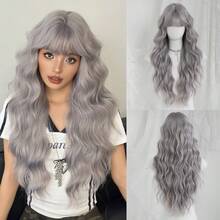 NAMM 28-Inch Brown Extra Long Wavy Wig For Women, Synthetic Fiber Hair Full Machine Costume Wigs For Daily Office Wear-Music Festival Party Wear- Cosplay Costume Wigs - Sakura Celebrations Glam & Party Streetwear Photography (Multiple Colors Available), Halloween - Multicolor - View 12