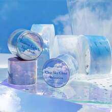 30mm*1m 夢幻星空 PET 和紙膠帶，復古雲朵、月亮 & 彩虹圖案防水可愛貼紙，DIY 手帳背景裝飾材料，多用途剪貼簿用品 & 日常學校辦公文具 - 圓形 - 查看 7