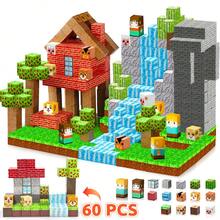 Nimal Forest Print Magnetic Building Blocks 60/120/160pcs, Educational DIY Assembly Toy For Boys And Girls, Can Build Forest Scenes And Exercise Spatial Logic, Exquisite Birthday And Holiday Gift - Multicolor - View 7
