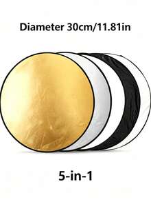 30CM/60CM Gold/Silver 2-In-1/5-In-1 Portable Photography Fill Light Reflector Board 1pc (Free Storage Bag Included) - Multicolor - View 12