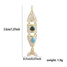 1pc Copper Fish Pendant DIY Bracelet Necklace Ankle Chain Charm, Suitable For Beach Vacation, Gift For Colleagues, Best Friends, Family And Friends - Multicolor - View 10