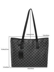 Spring Large Capacity Premium Commuter Tote Bag For Women 2026 New Cute Cherry Print Handbag Shoulder Bag - Black - View 5