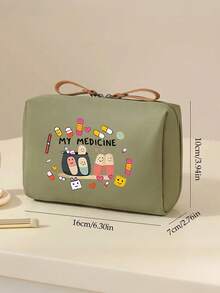 1pc Portable Pill Bag, Compact Pill Box And First Aid Kit, Pill Pattern Themed Makeup Bag, Convenient For Travel, Suitable For Daily/Outdoor/Travel Medication, Essential For Health-Conscious And Frequent Travelers, Must-Have Medical Accessory, Cute Cartoon Pill Bag, Multifunctional Fabric Pill Pouch, Portable Medical First Aid Kit - Multicolor - View 13