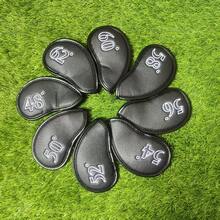 Minimalist Black & White Dual-Color Golf Wedge Cover Protective Sleeve 48°-62° Full Size Coverage Black & White Lychee Pattern PU Leather Wear-Resistant Anti-Collision Low-Key Stain-Resistant Meets Different User Preferences - Black - View 9