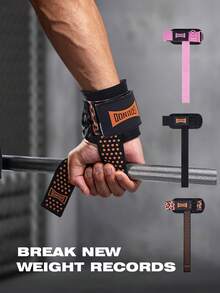 GOUNOD 1 Pair Adjustable Wrist Support Strength Training Lifting Straps, Suitable For Pull-Ups, Deadlifts, Stable Wrist Support And Palm Guard, Gym Strength Training Accessories. - Multicolor - View 3