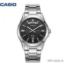 Casio Black Dial 3-Eye Multifunctional Wristwatch, Men's Steel Band Waterproof Quartz Watch, Business Commute Essential - one-size - View 7