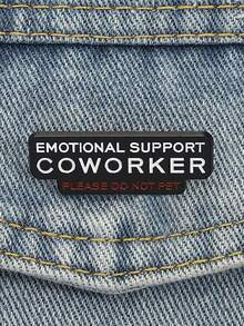 Funny Office Meme Enamel Pin - Coworker Humor Badge "Do Not Talk To Me" Style Brooch - Black - View 6