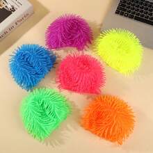 Colorful TPR Spiky Hedgehog Hat Fun Prank Headband Sensory Massage Fidget Toy Halloween Carnival Party Photo Props Adult Fake Spiky Wig Hat, Halloween Christmas Party Role-Playing Costume Props - Multicolor - View 9
