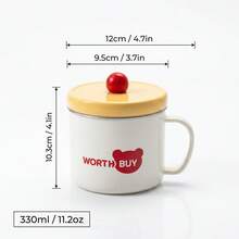 330ML 316不鏽鋼咖啡杯附蓋與手柄，便攜密封防漏水杯，保溫防燙飲水杯，可重複使用茶奶咖啡杯，適合學生與成人於學校、辦公室、旅行、戶外露營、野餐使用 - 彩色 - 查看 15