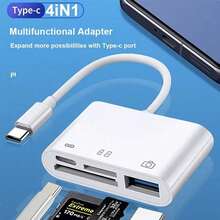 4-In-1 Type-C Portable Micro SD TF Memory Card Reader For Camera, Compatible With IPhone 17 Pro Max/17 Pro/17/Air/16/15/14/13/12/11/ Series, Plug And Play, No App Required - View 9