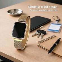 ZOEA TOUCH DIGITAL MAGNET WATCH FOR LADIES AND MEN - Gold - View 4