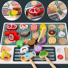 Children's Wooden Pretend Play Toy Set, Kitchen Accessories, Suitable For 1-3 Year Old Toddlers' Pretend Play Games, Skewer Toys, Suitable For 3-5 Year Old Boys And Girls' Gifts, Toddler Learning Toys - Wooden Pretend Play Toy Set - View 10