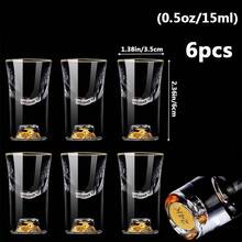 6个/12个装，15毫升/2盎司迷你金山杯/24K金箔杯，适用于酒吧、俱乐部、家庭聚会、父亲节礼物 - 彩色 - 查看 11