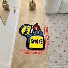 1pc Modern Creative Cartoon Fun INS Style Yellow Lighter Shaped Decorative Rug, Suitable For Bathroom, Kitchen, Entrance, Hallway, Bedside, Living Room, Bedroom, All Seasons Machine Washable Soft Floor Mat, Aesthetic Home Decor - Multicolor - View 13