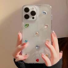 GUCADI 3D Rhinestone Phone Case For IPhone 17 Pro Max, 18 Pro Max, 16, 15, 12, XR, 11, Luxury Glitter Gemstone Soft Shell - Multicolor - View 1