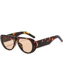 1PC/2PCS Women's Sunglasses New Style Personalized Integrated Double Bridge Vintage Premium Texture Daily Casual Street Commute Outfit Driving Travel Beach Vacation Versatile Fashion Accessory - Multicolor - View 16