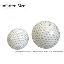 Inflatable Golf Pattern Beach Ball, PVC Material Golf Ball Pool Toy, Suitable For Summer And Pool Party Decoration Balls - Multicolor - View 6