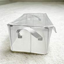 Caja de almacenamiento de PVC transparente de gran capacidad, caja organizadora de ropa plegable con marco de acero, contenedor de almacenamiento multiusos para el hogar para dormitorio & armario, decoración práctica para el hogar, ideal para vestidos, ropa de invierno, camisas y pantalones - transparente - Ver 9