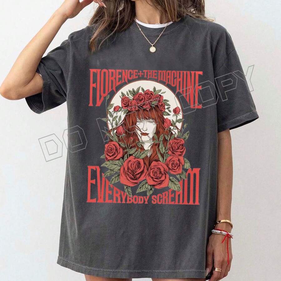 Comfortss Colorsaass Florence And The Machine 2026 Tour T-Shirt - Black - View 1