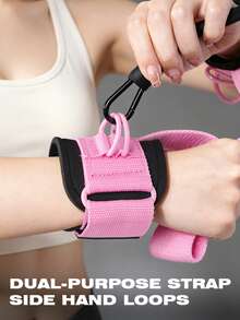 GOUNOD 1 Pair Adjustable Wrist Support Strength Training Lifting Straps, Suitable For Pull-Ups, Deadlifts, Stable Wrist Support And Palm Guard, Gym Strength Training Accessories. - Multicolor - View 6