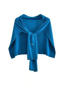 1pc Women's Solid Color Knitted Loose Multi-Functional Decorative Sun Protection Shawl Scarf, Suitable For Air-Conditioned Rooms, Travel And Vacation, Spring Summer Autumn - Multicolor - View 10