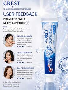 CREST Gleam White Dual Action Toothpaste Sample 170g, 3pcs Lime Fresh Scent, Stain Removal & Whitening, Deep Cleaning, Long-Lasting Freshness, Daily Oral Care - 3D炫白雙效去漬白牙膏** - 查看 7