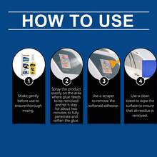 Adhesive Remover Kit 120ml – Sticker, Glue, Label, Tape Remover With Scraper & Cloth, For Glass, Metal, Plastic, Wood, Removes Sticky Residue Fast, Complete Set - Multiple Forms - View 6