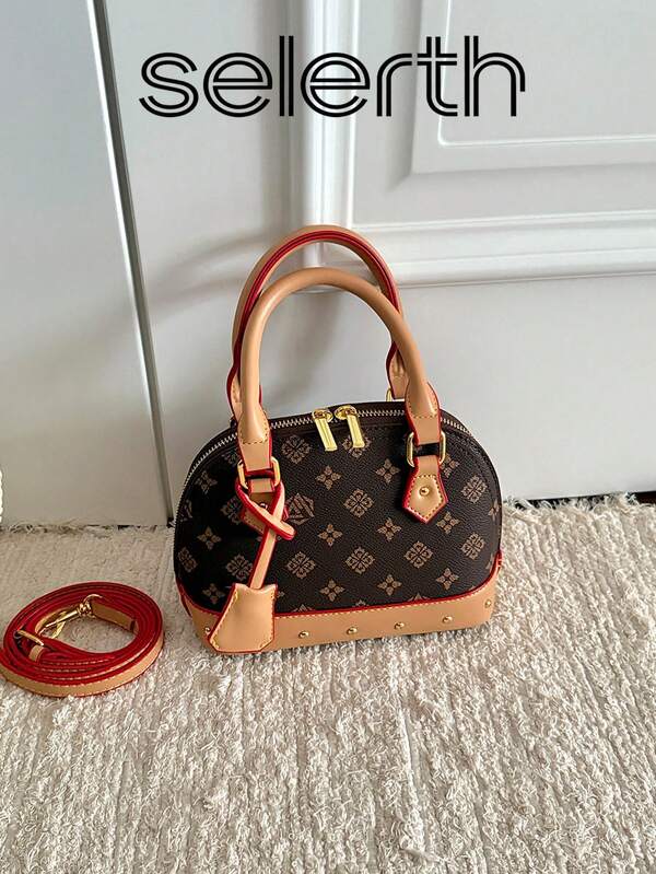 1 buah Tas Selempang Ringan dengan Motif Bunga Vintage Minimalis Elegan Bahan PU Warna Kontras, Pegangan Nyaman, Dekorasi Gantung, Penutup Resleting, Cocok untuk Pakaian Musim Semi/Panas, Sempurna untuk Sekolah, Perjalanan, Belanja, Kencan, Hadiah, Wanita, Remaja Putri, Mahasiswi, Pemula dan Pekerja Kantoran, Ideal untuk Kantor, Universitas, Kerja, Bisnis, Perjalanan, Luar Ruangan, Liburan, Piknik, Tas Sekolah, Portabel