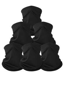 Multi-Pack Unisex Solid Color & Printed Sun Protection Neck Gaiter Face Mask, Breathable Multi-Use Mask For Outdoor Fishing, Sunshade, Cycling, And Commuting - Multicolor - View 6