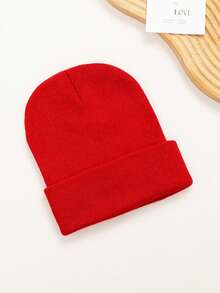 4 Pcs/Pack Solid Color Ski Hat Simple Knit Hat Unisex Suitable For Daily Casual Wear - Multicolor - View 8