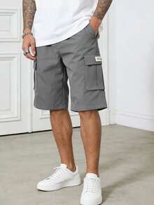 Men's 3pcs Multi-Pocket Flap Pocket Drawstring Waist Casual Cargo Shorts Street Style Daily Wear - Multicolor - View 6